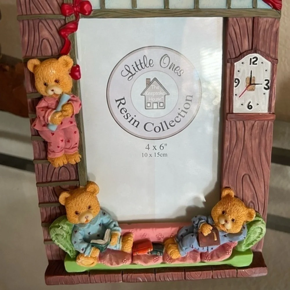 Little Ones Resin Collection Teddy Bears 4 x 6 Photo Picture Frame Standing New